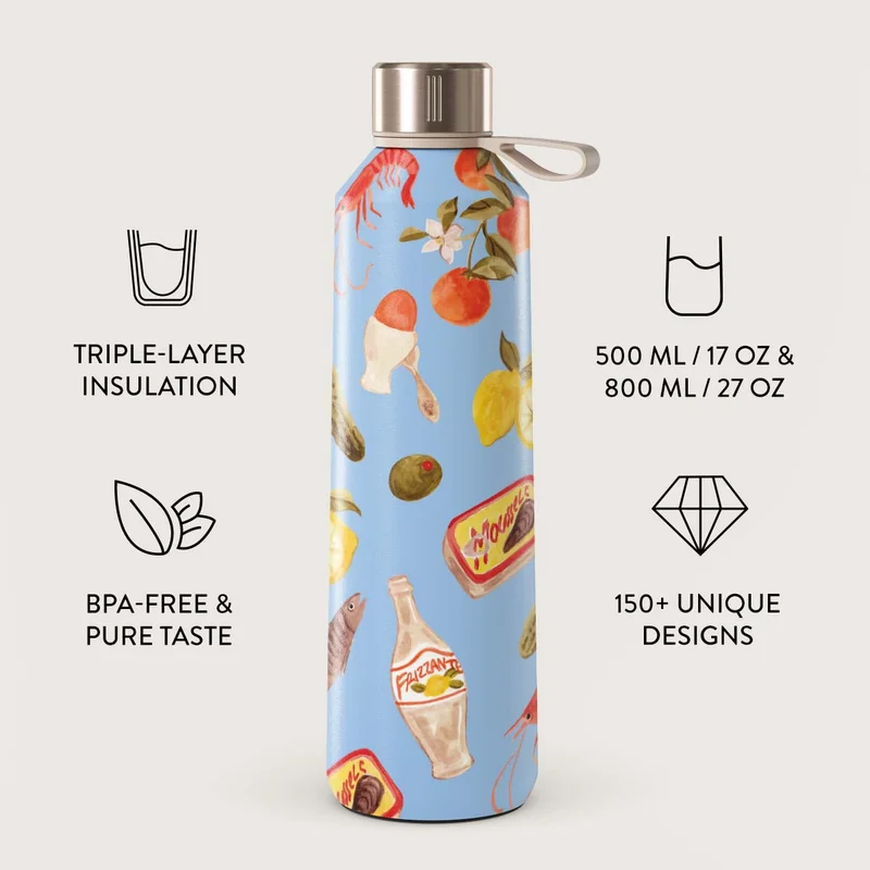 بورجا زجاجة مياه بورغا. حافظ على مشروباتك في درجة الحرارة المثالية وعلى أناقتك لا تشوبها شائبة، سواء في صالة الألعاب الرياضية أو المكتب أو في الهواء الطلق (500 مل)